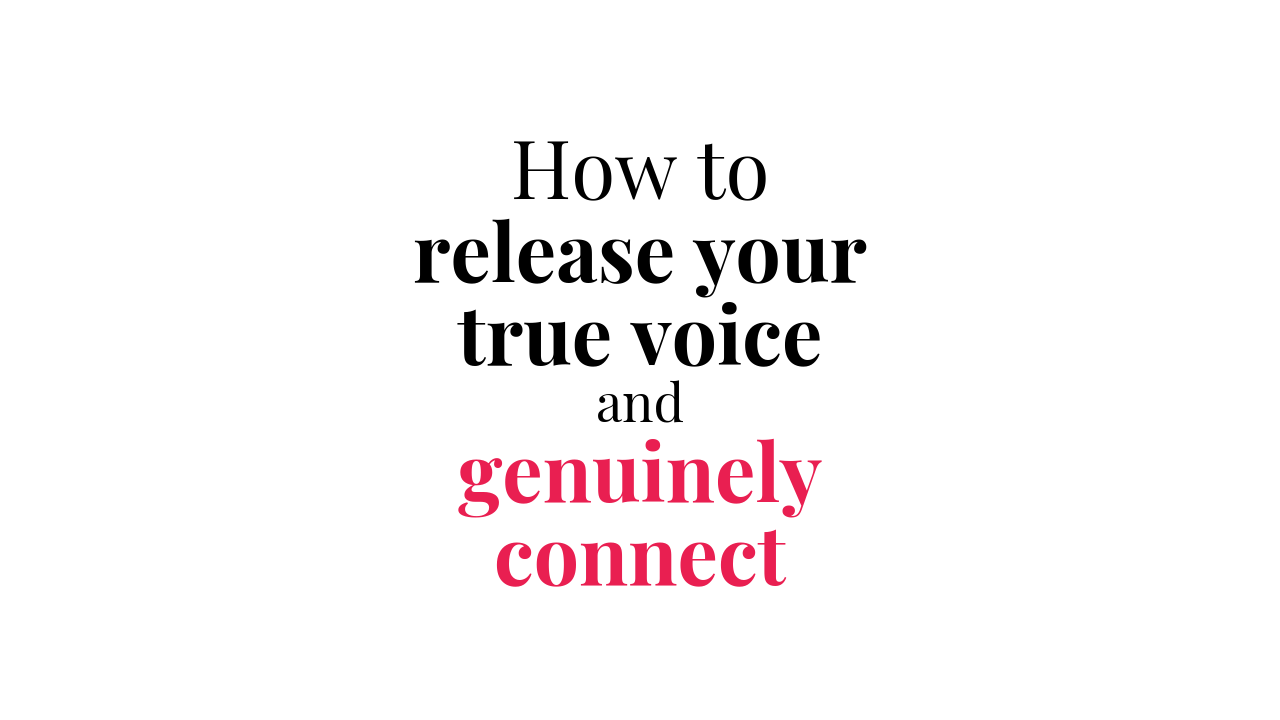 Public speaking course. How to release your true voice and genuinely connect.