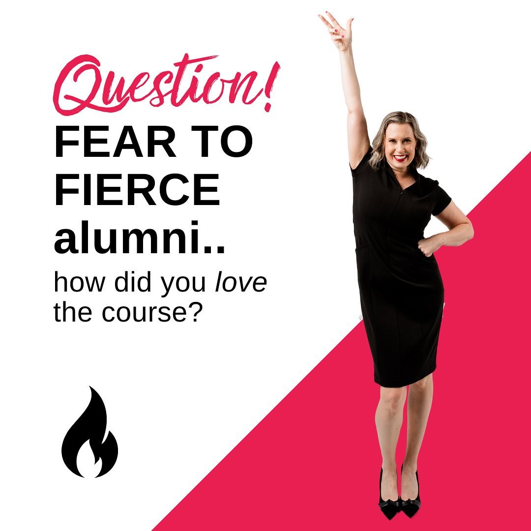 On the FENCE about joining the May cohort of 🔥 FEAR TO FIERCE LIVE? 🎤

This is the FIRST time I&rsquo;m running the course LIVE, so I asked some graduates of the fully self-paced version to share their results.

Here&rsquo;s what they had to say. ?