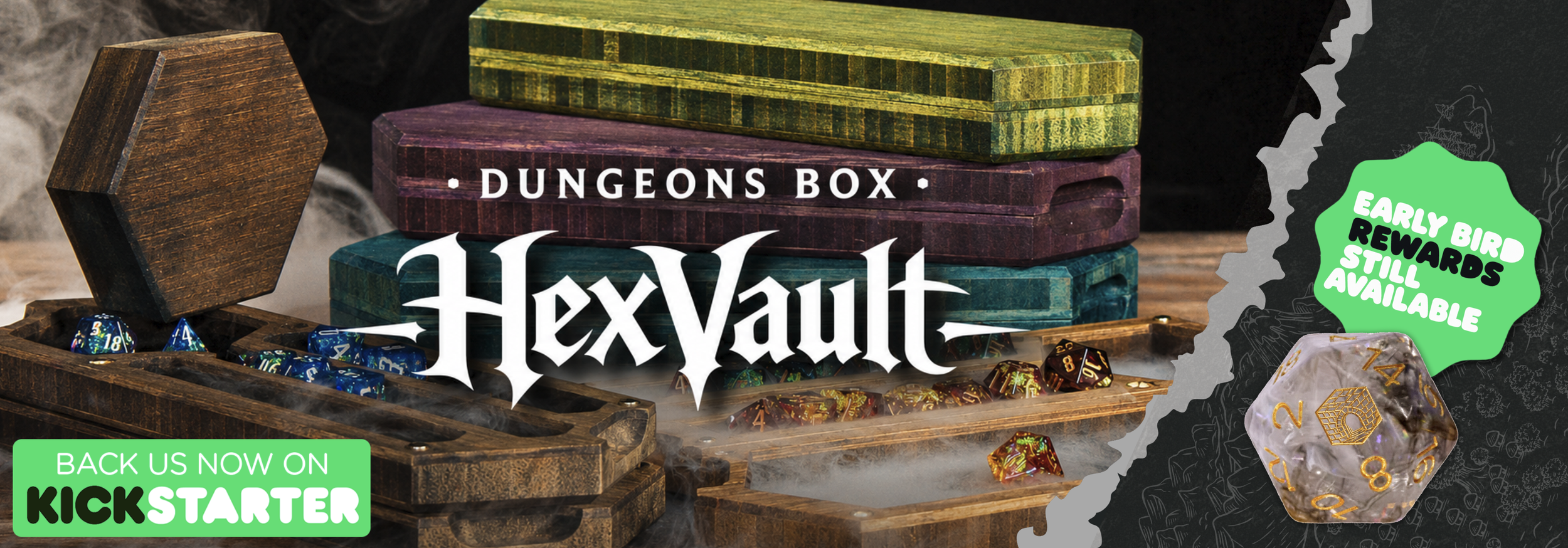 Dungeons Box HexVault Kickstarter Banner