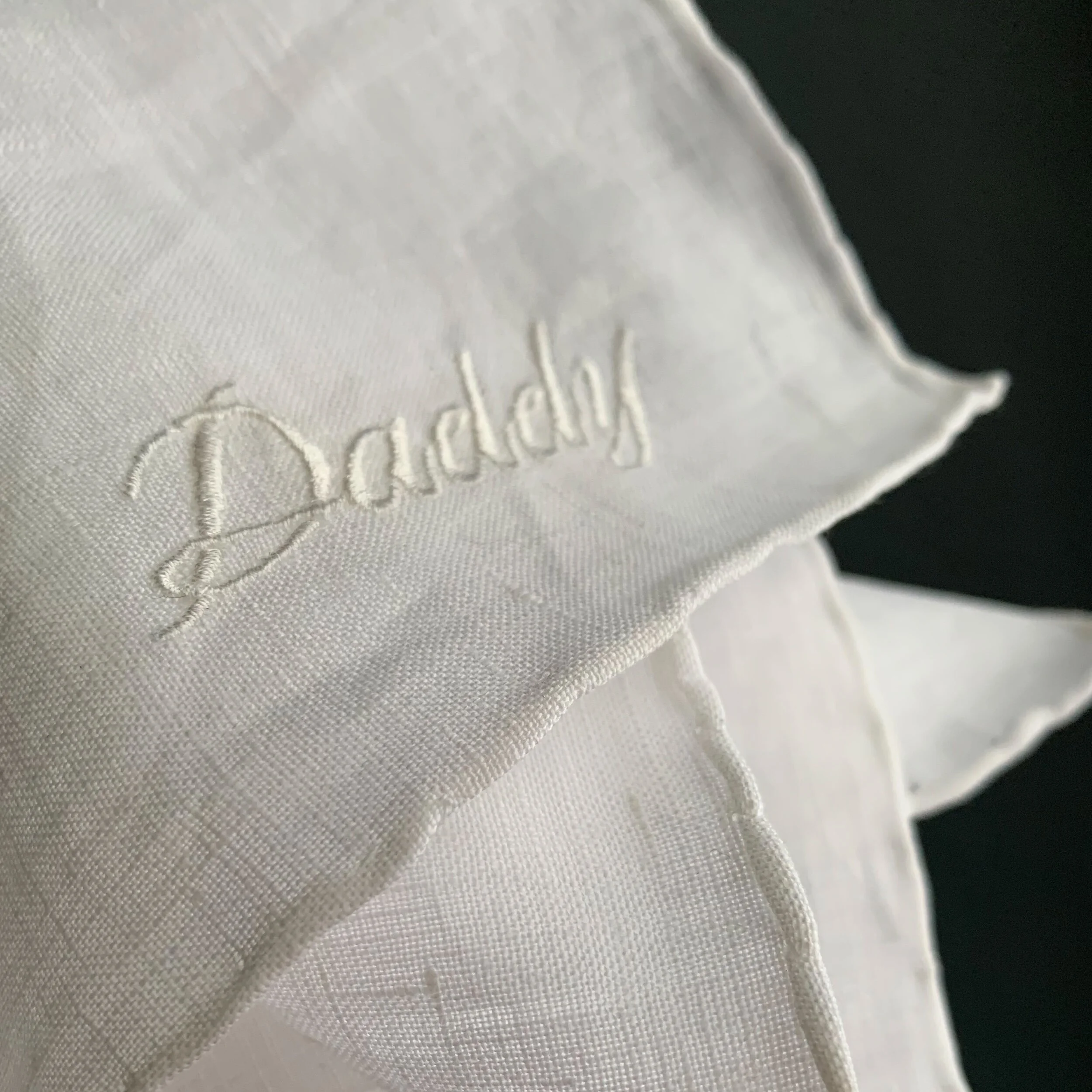 Embroidered Linen Heirloom Handkerchiefs