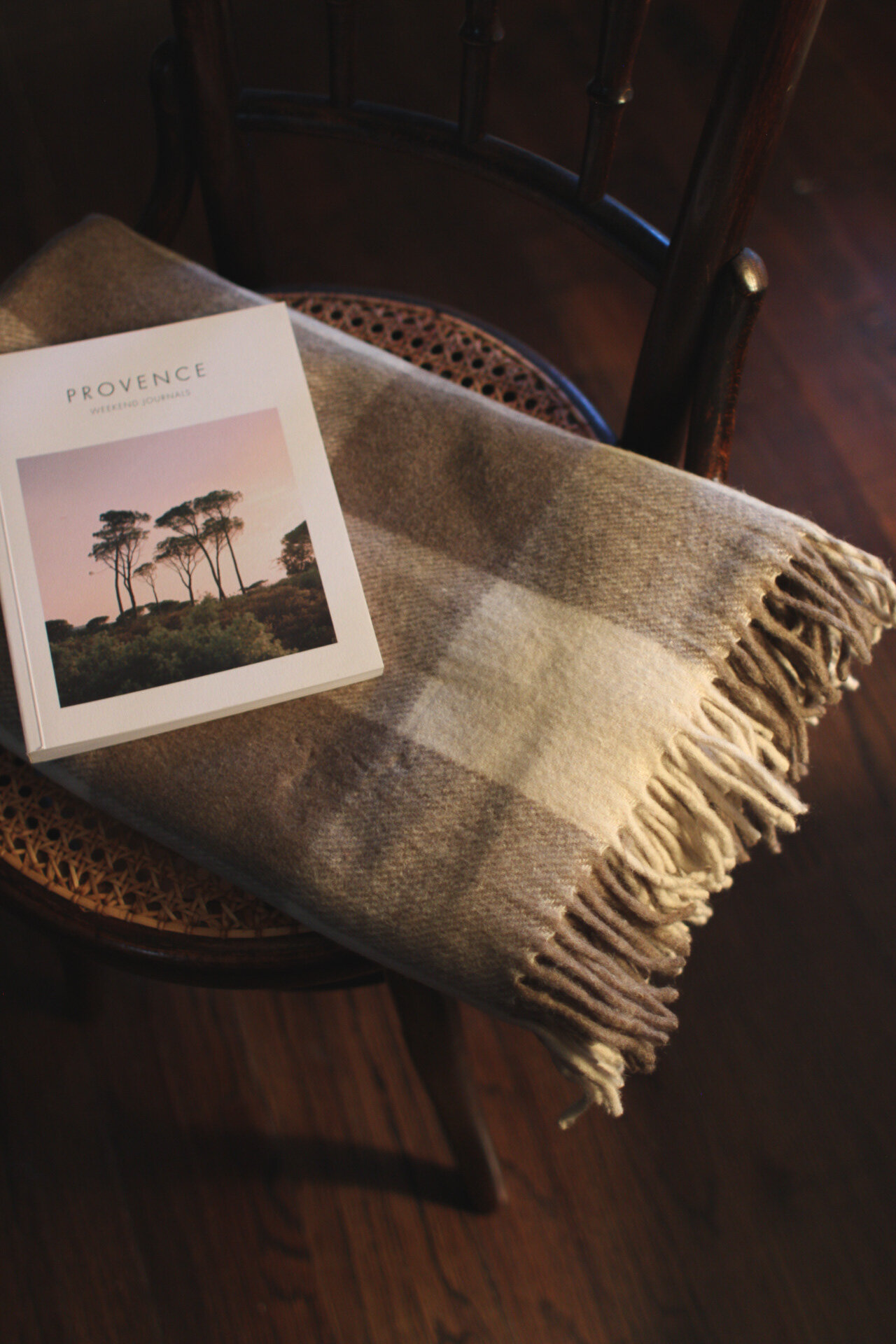 Buffalo Plaid Wool Blanket - Cream &amp; Grey