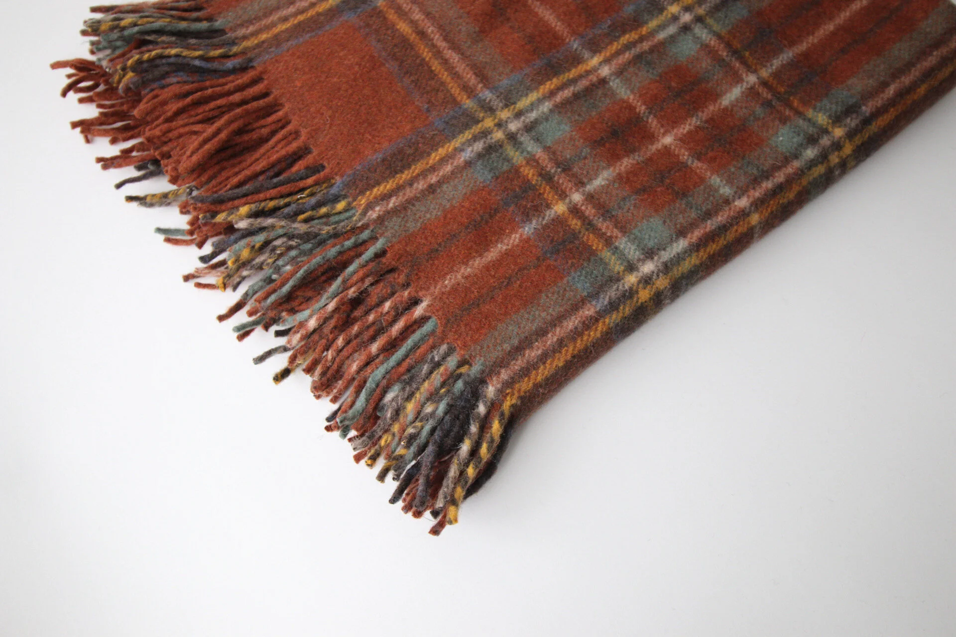 Tartan Plaid Wool Blankets - Classic Red