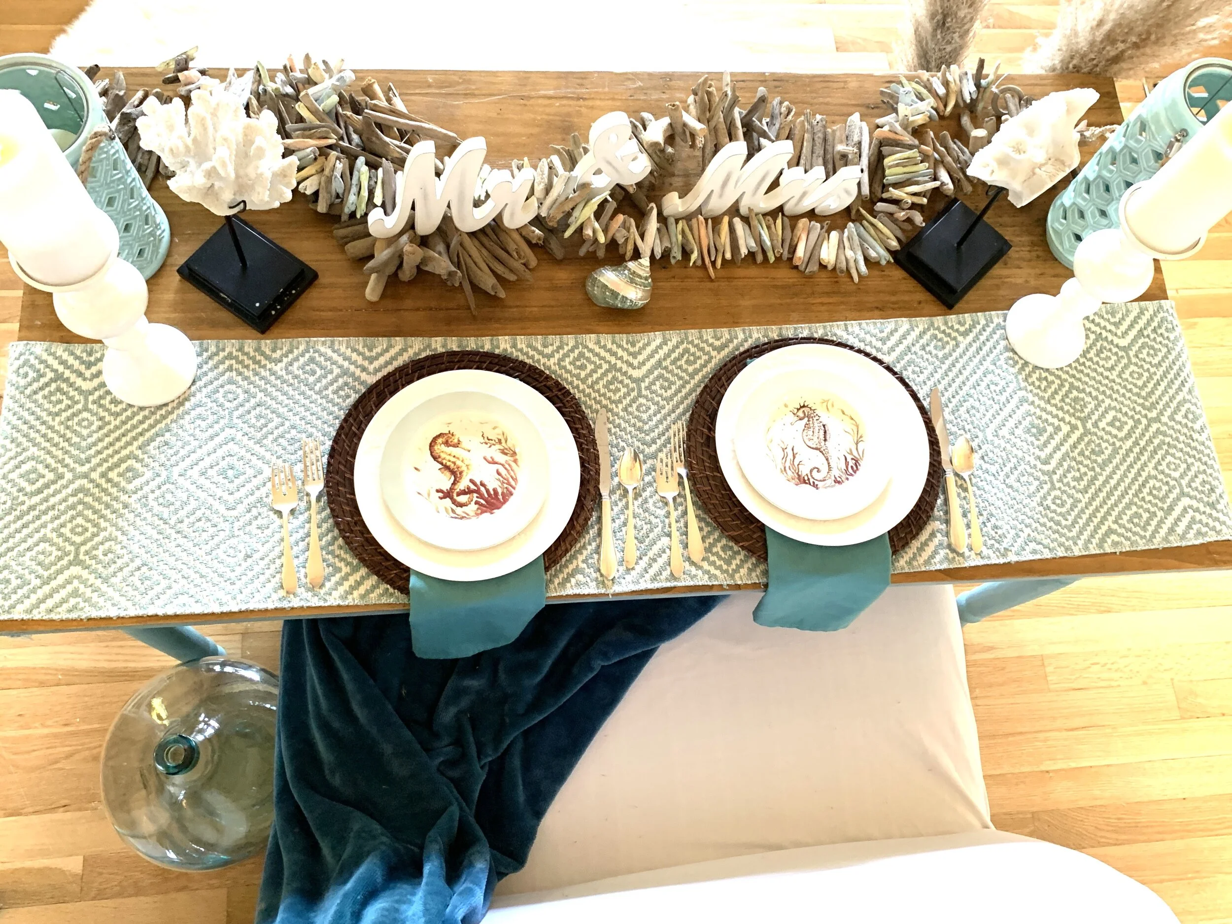 Mr &amp; Mrs Wooden Display