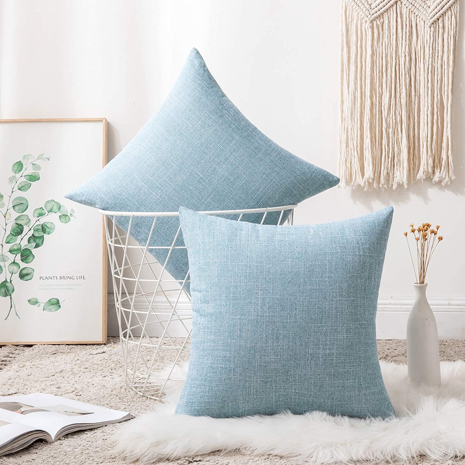 Stone Washed Blue Pillows