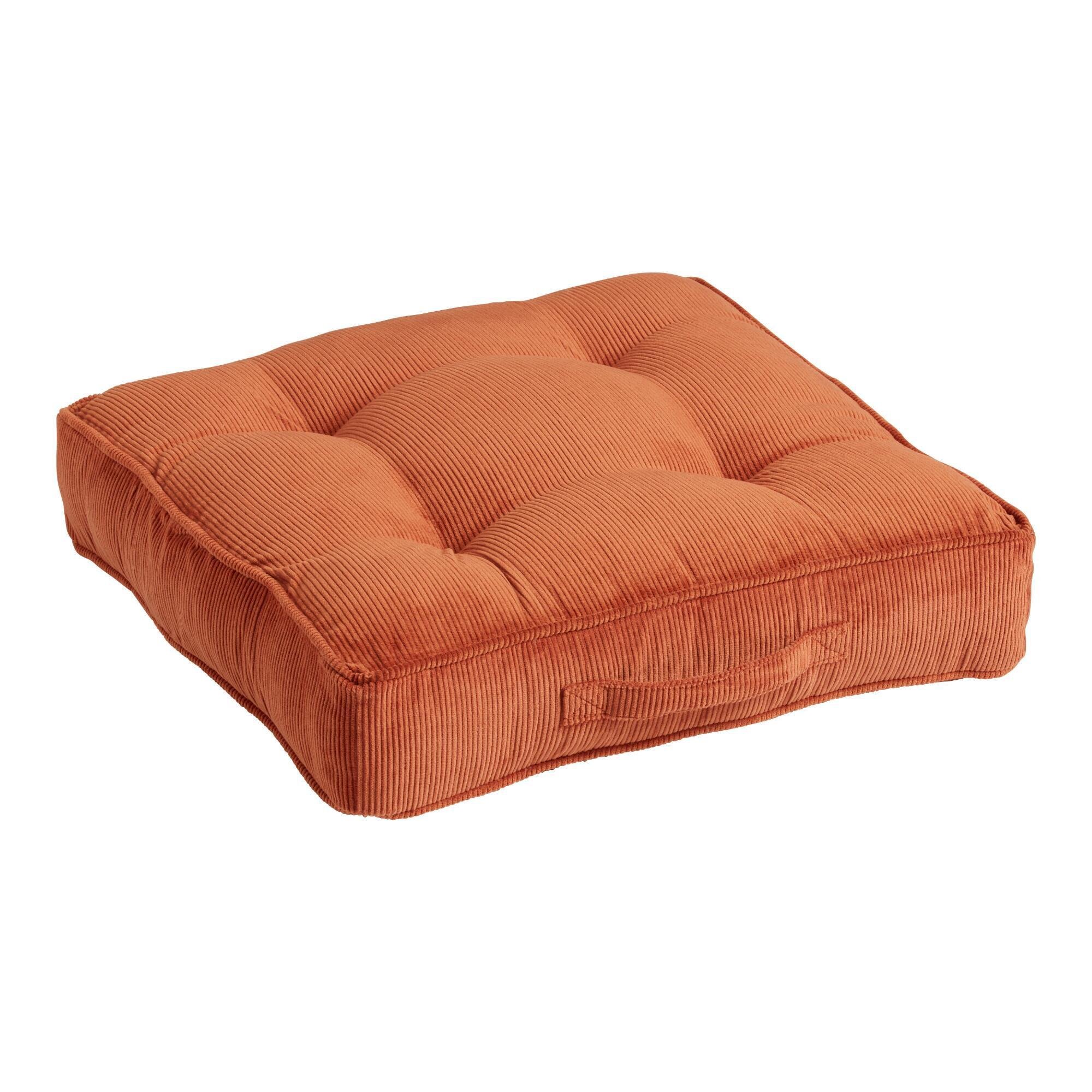 Russet Courderoy Floor Cushion