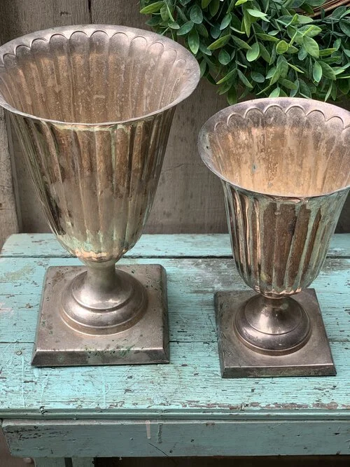 Silver Urn Pair