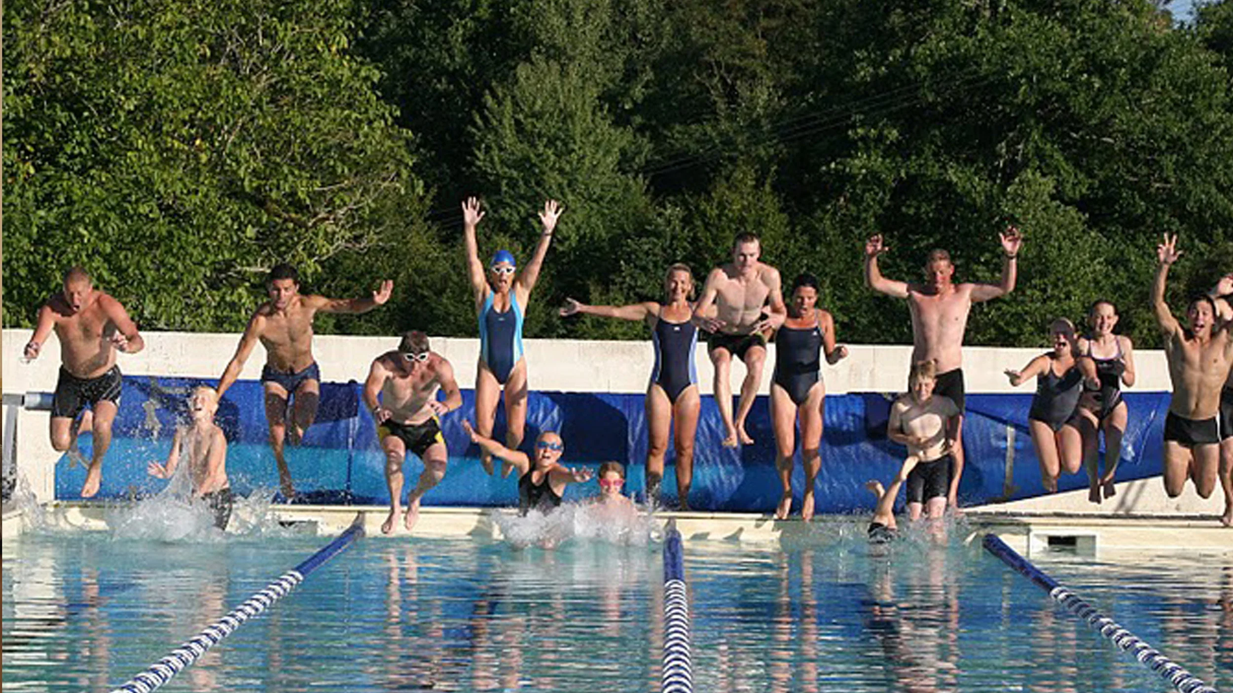 swimming at Les Stables