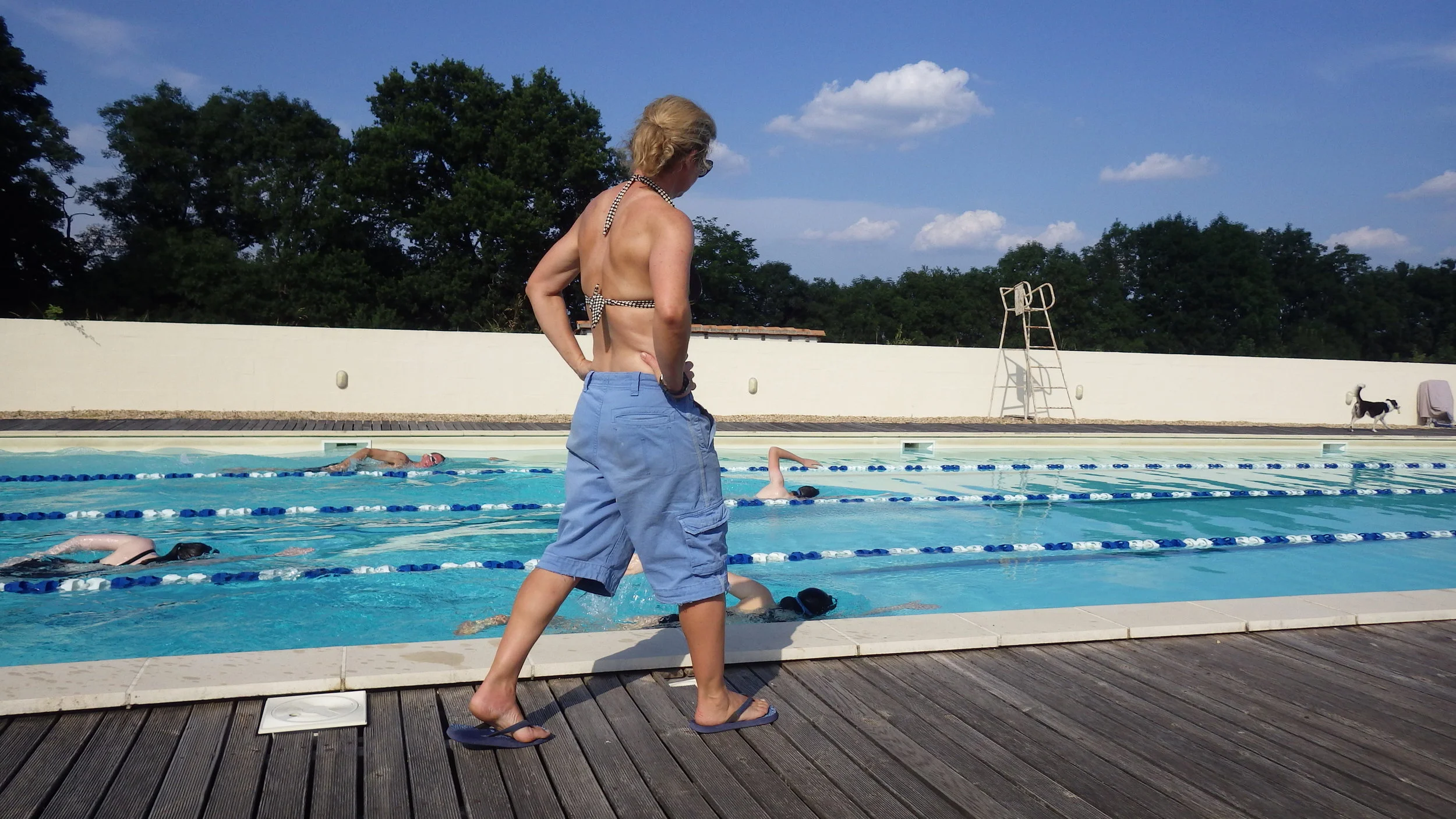 Swimming at Les Stables