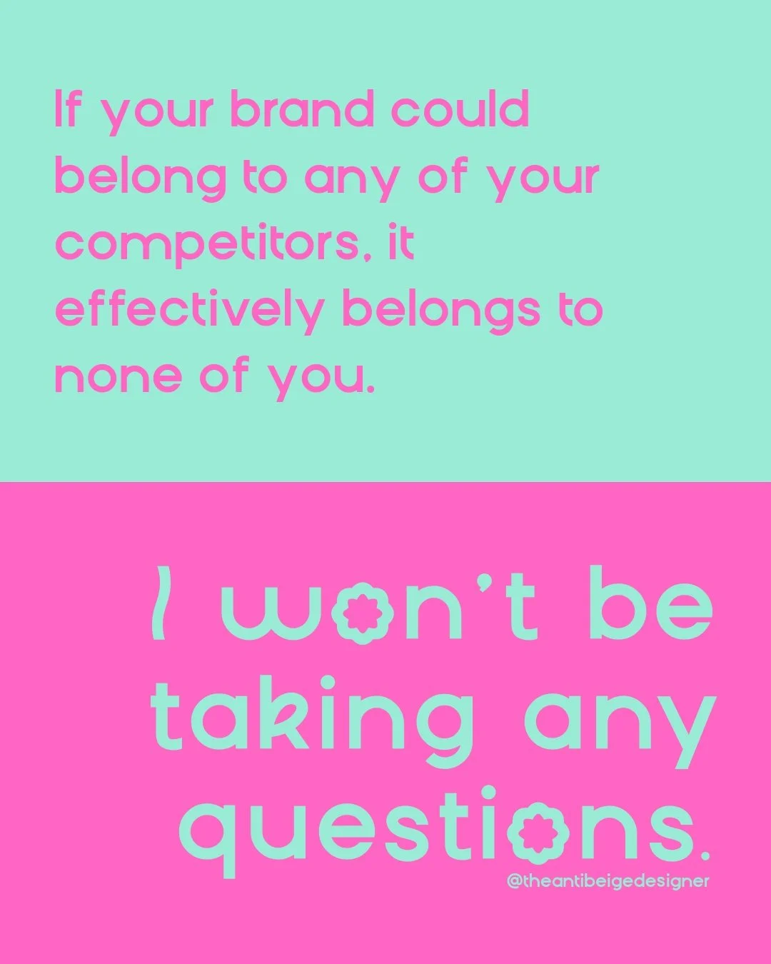 Your brand shouldn't feel like a copy/paste version of everyone else in your industry.

If your audience could swap your logo with a competitor&rsquo;s and never notice&hellip; that&rsquo;s your sign to stop blending in.

Your visuals, messaging, off