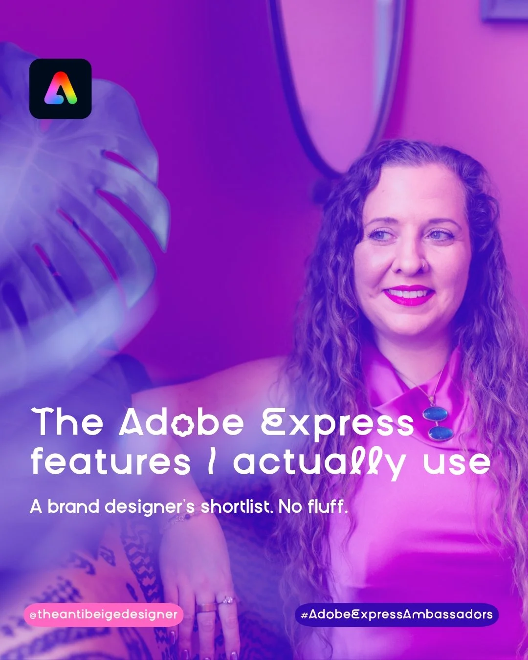 If you're still starting from a blank page every time you make content, this one's for you.
 
I've put together my actual Adobe Express shortlist. The features I use on real client work and my own socials too.
 
Swipe through, save this post, and com
