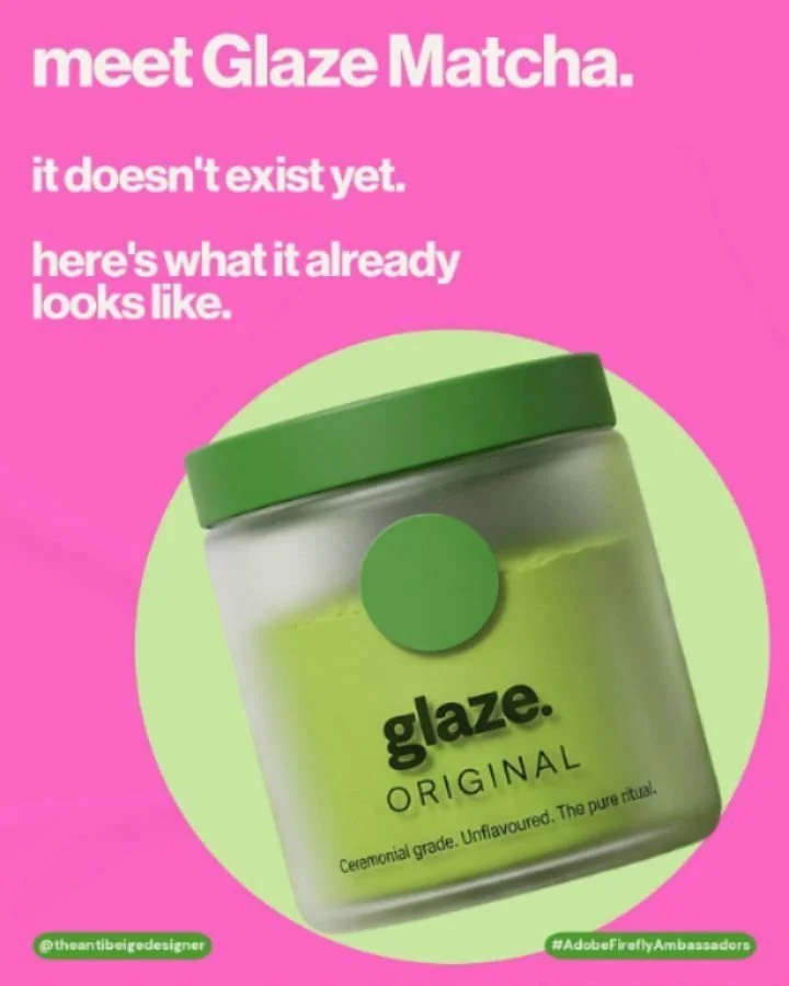 so I built a brand that doesn't exist yet. and it already looks like it should be sitting on a shelf.

Glaze Matcha started as a name in my head. a vibe. that specific kind of premium-but-earthy aesthetic that makes you want to photograph your mornin