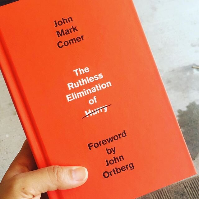 I highly recommend The Ruthless Elimination of Hurry by John Mark Comer! Be ready for this book to uproot, unearth and wreck you. Be ready for it to disrupt your idea of time, success, busyness and rest. Most of all brace yourself for the life alteri