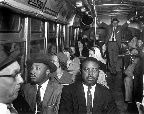  Ernest Withers  Martin Luther King and Abernathy on Segregated Bus, Birmingham  Gelatin silver, 11 x 14”, 16 x 20”, 20 x 24”  Signed 