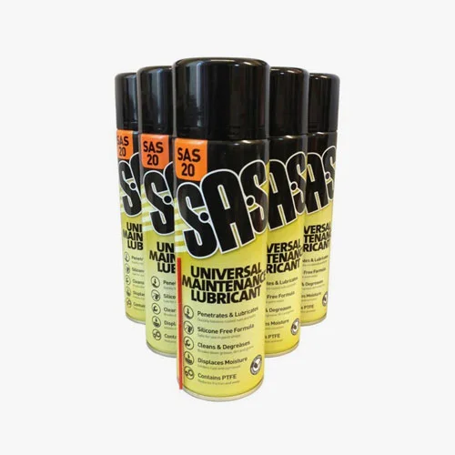 12 x S.A.S Universal Maintenance Lubricant 200ml Spray with 360° Valve. SAS6