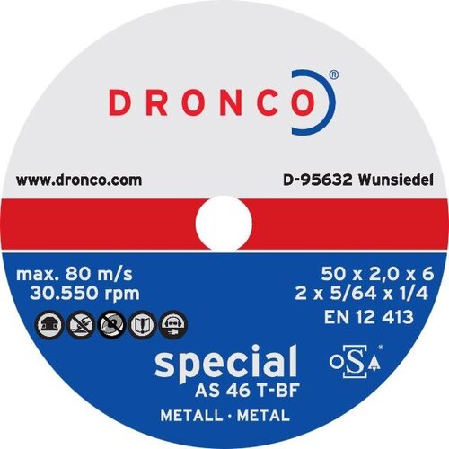 3" Bibielle Metal Cutting Disc 5 pack WCD50 76 x 1.0 x 10mm Cutting Disc
