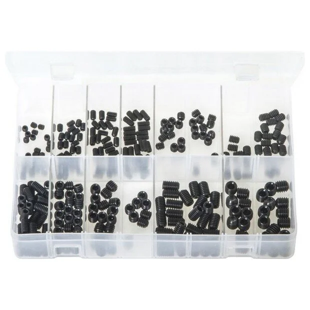 Assorted Box Grub Screws – UNC/BSW - (3/16 - 3/8) 275 Pieces