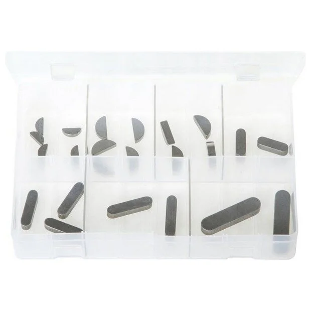 Assorted Box Woodruff Keys & Key Steel – Metric - 24 Pieces