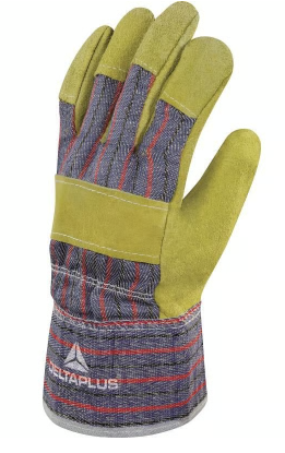 Delta Plus Cowhide Split Leather Docker Gloves – One Size