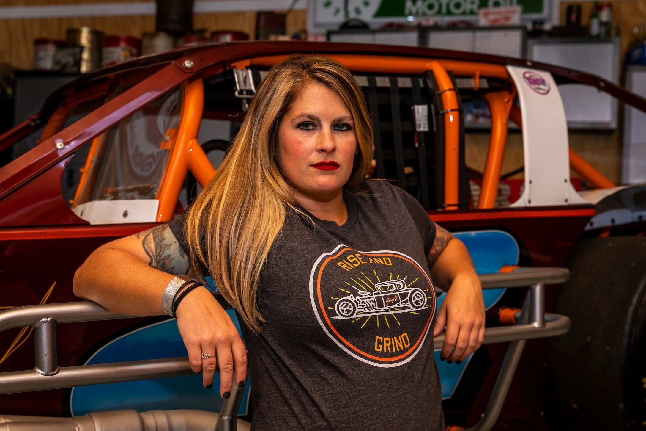 Rise and Grind fitted tee