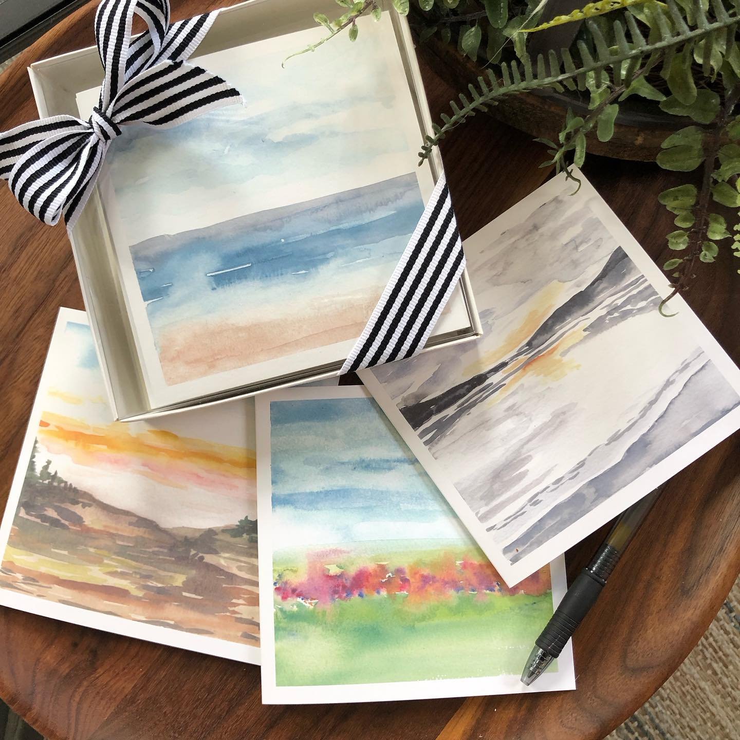 Packaging some of my most popular sets for upcoming markets. They remind me every time of the favorite places that inspired them. Frequently, they represent New Hampshire, Vermont and sometimes, surprise, surprise, the Caribbean. 
Where&rsquo;s your 