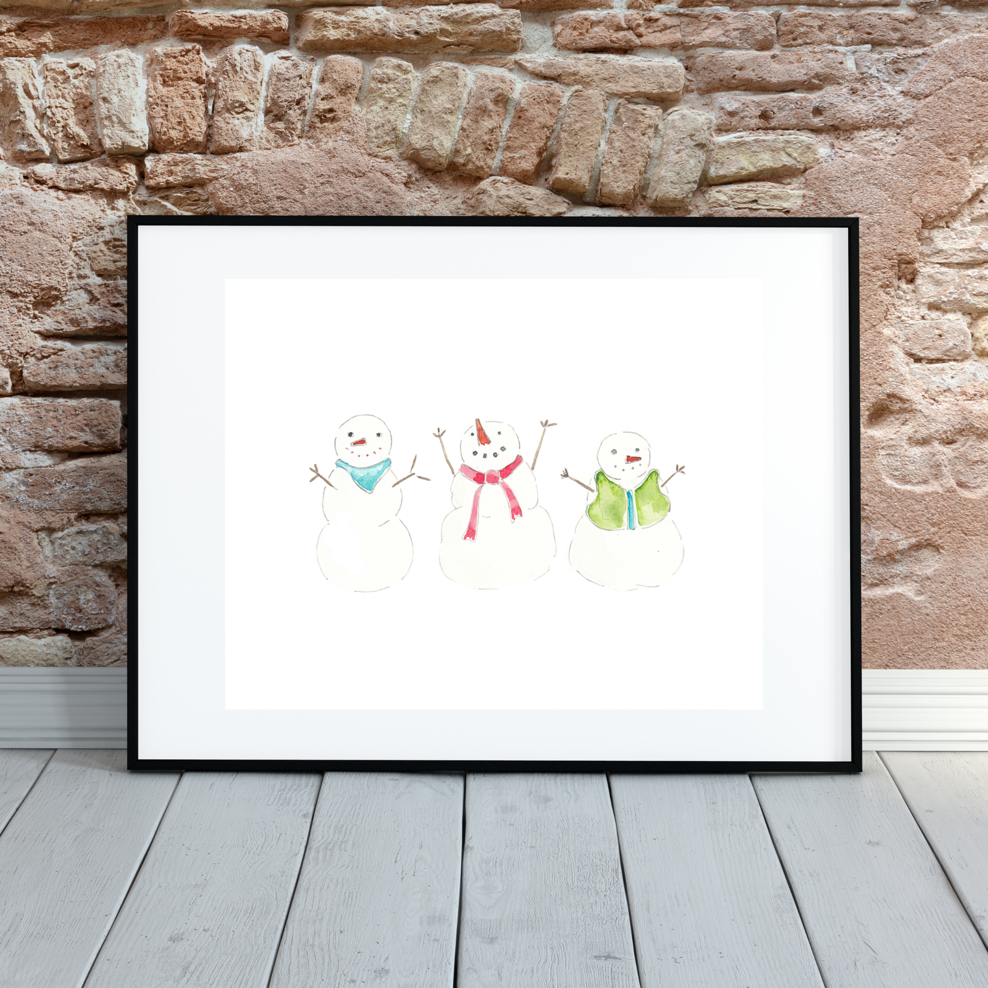 Snowpeople Art Print