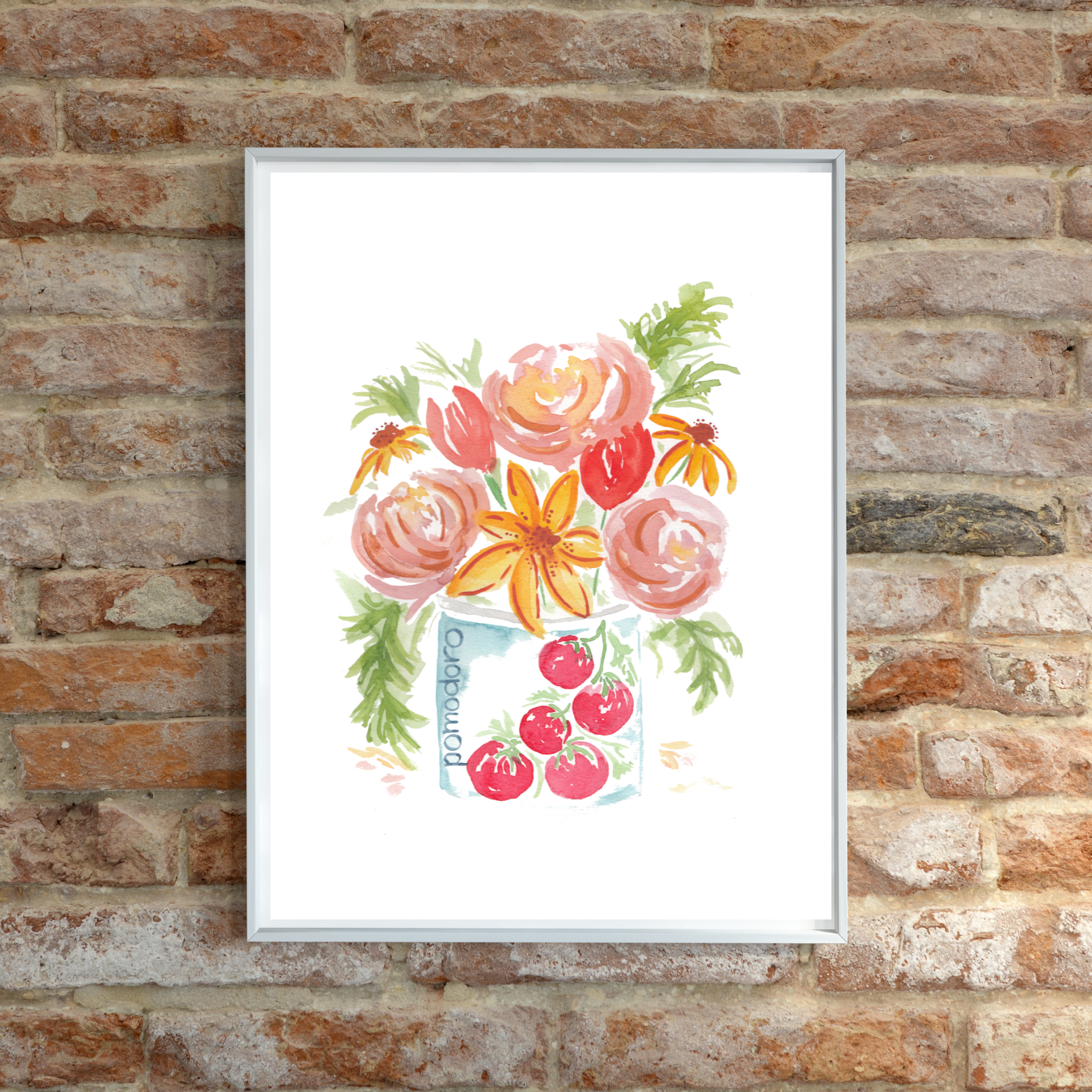 Pomodoro Flowers Art Print