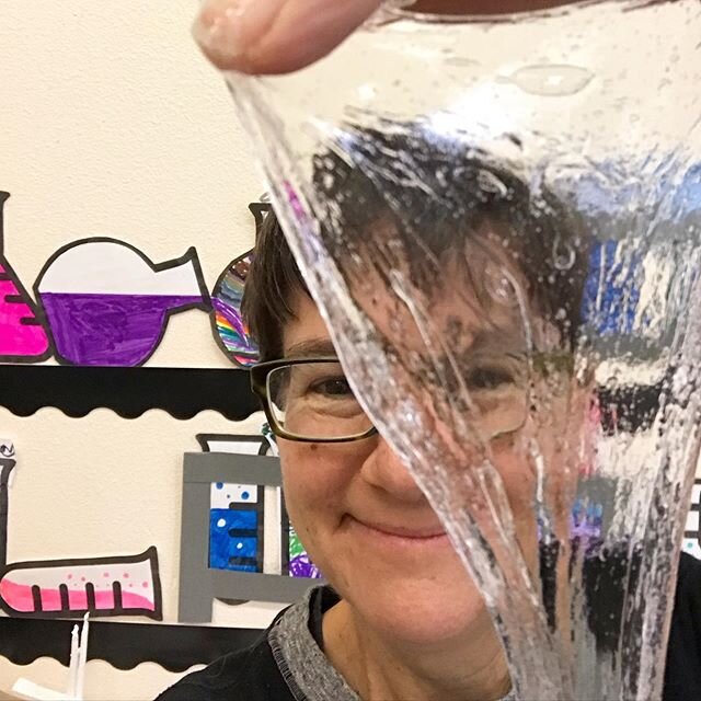 Our science teacher really gets into her work! #matheiaschool #scienceeveryday #slime #scienceteacher #chemistry