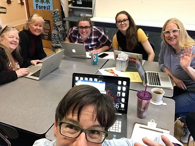 Matheia teachers are working together to plan remote learning. Our students will still be able to learn and enjoy our classes during the closures for COVID-19. #matheiaschool #remotelearning #covid_19 #googleclassroom #training #staffmeeting