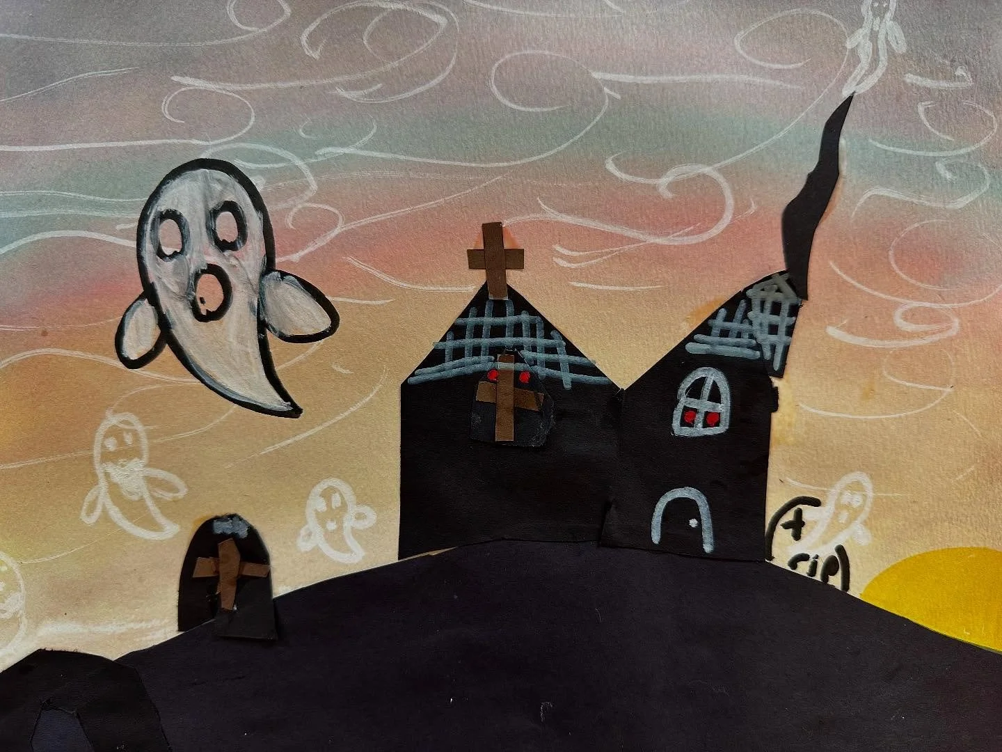Happy Halloween from Matheia School! #matheiaschool #halloweenart #arteveryday #ghosts #seattle #ballard