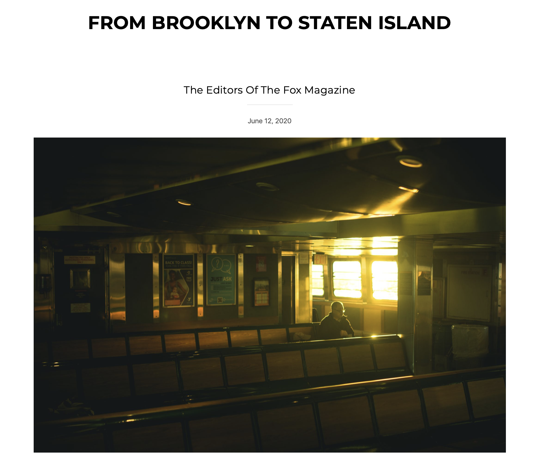 Fox Magazine - From Brooklyn to Staten Island