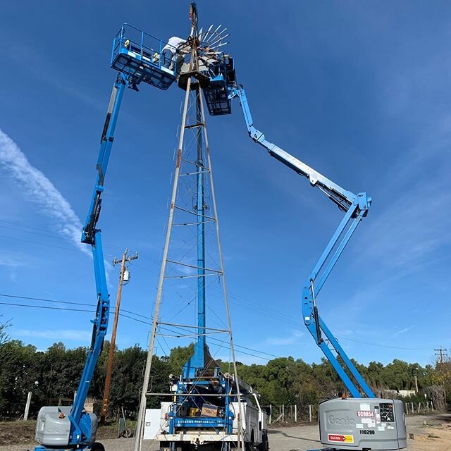 We took this windmill down, moved it across town and set it all back up.