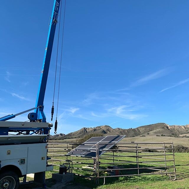 We also work on solar pumps. This is a little well that feeds a holding tank for cattle water in the middle of nowhere.