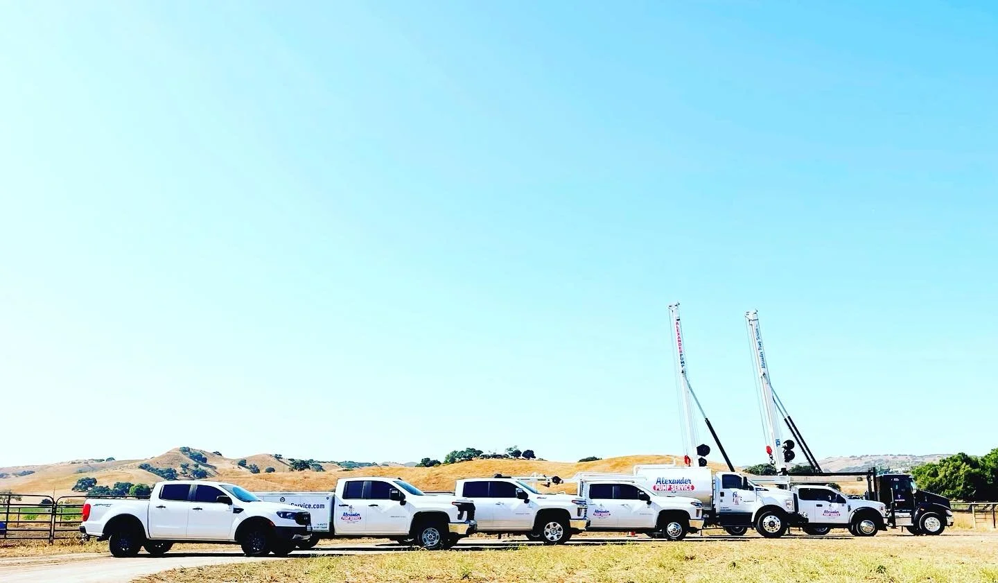 Great picture of most of our equipment lined up. @tdhmfg #fordtrucks #chevytrucks