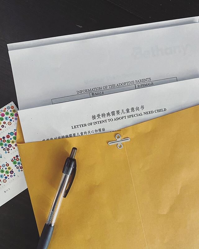 We sent off another important pack of completed paperwork in the mail. 💌 Last week we received an exciting email from our adoption agency, now with our youngest being three we were officially extended a child referral.

In China there is a shared li