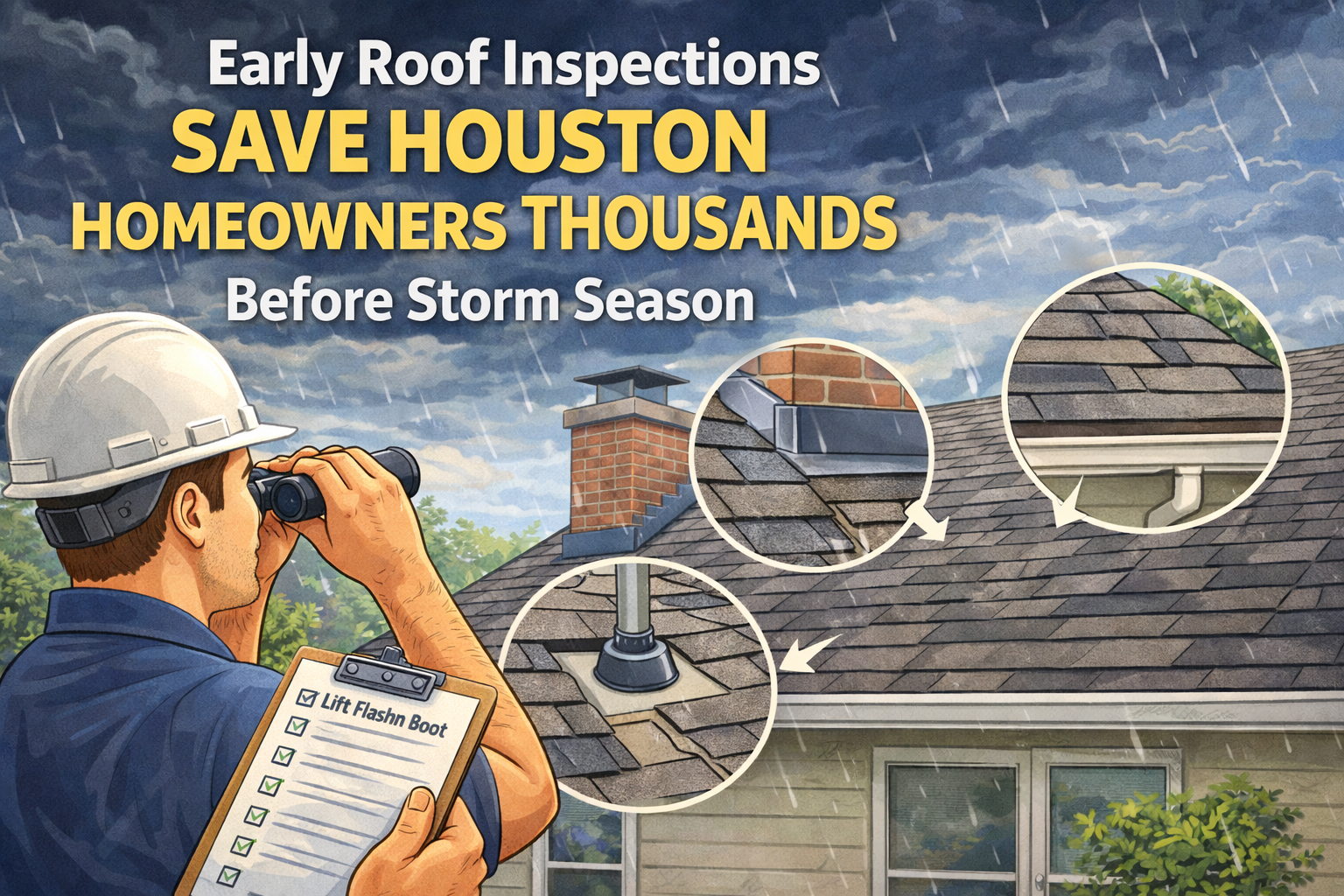 Why Early Roof Inspections Save Houston Homeowners Thousands Before Storm Season