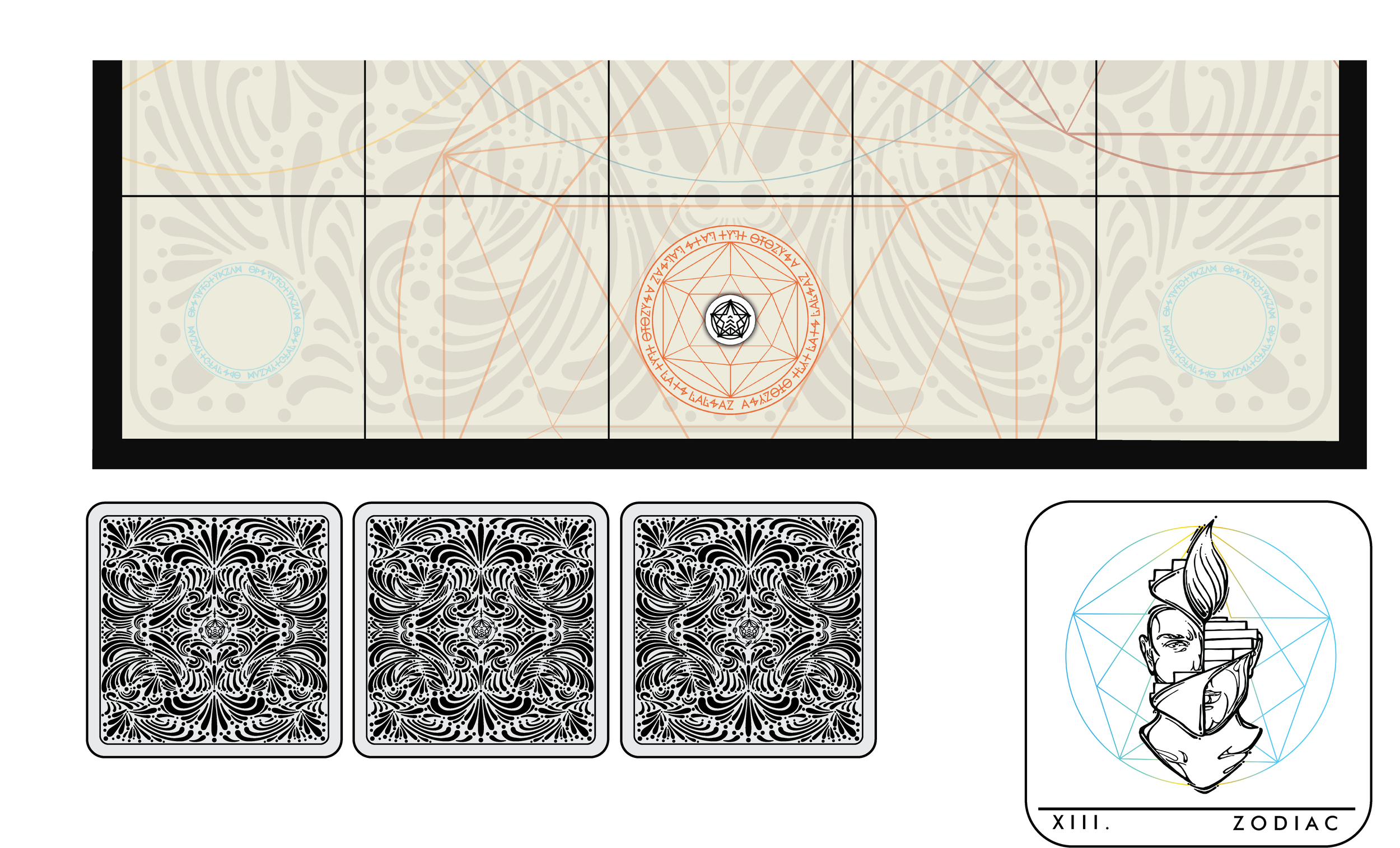 When you sing XIII. Zodiac, place it face up on the outside of the board, along your board edge.