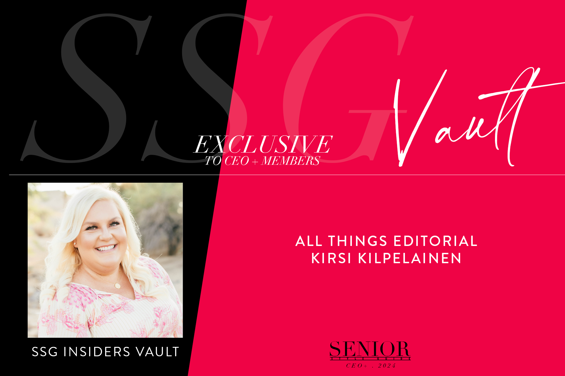 Bonus Content - The Vault...Kirsi Kilpelainen Editorial