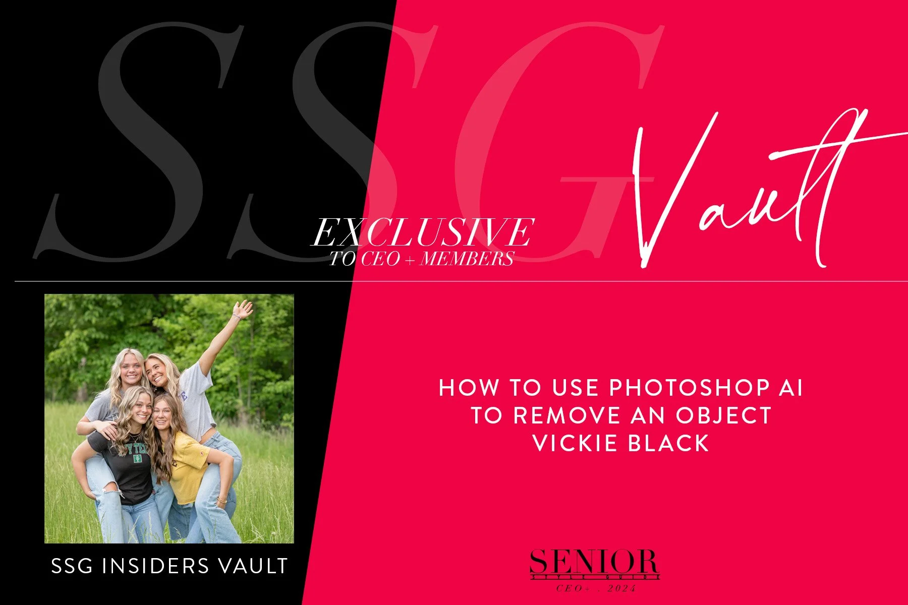 Semester 1 Month 3 - The Vault...Vickie Black How To Remove An Object Using Photoshop AI