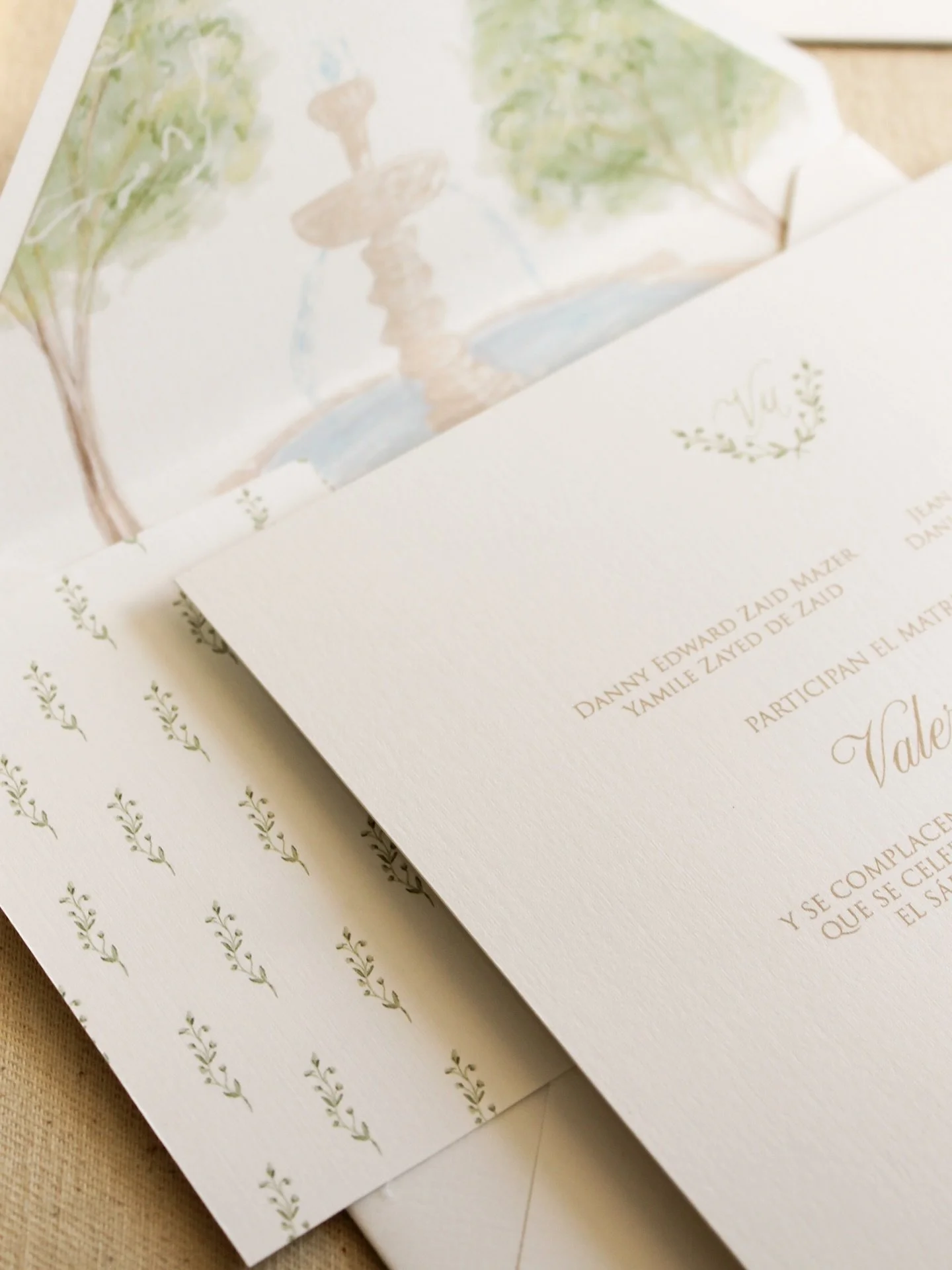 Valerie &amp; Martin&rsquo;s wedding invite &mdash; a fountain of love ⛲️🤎 

Let&rsquo;s design yours 💌 book a discovery call via the link in bio! 

#weddingstationer #weddingbranding #weddinginvite #customillustration #weddinginspo