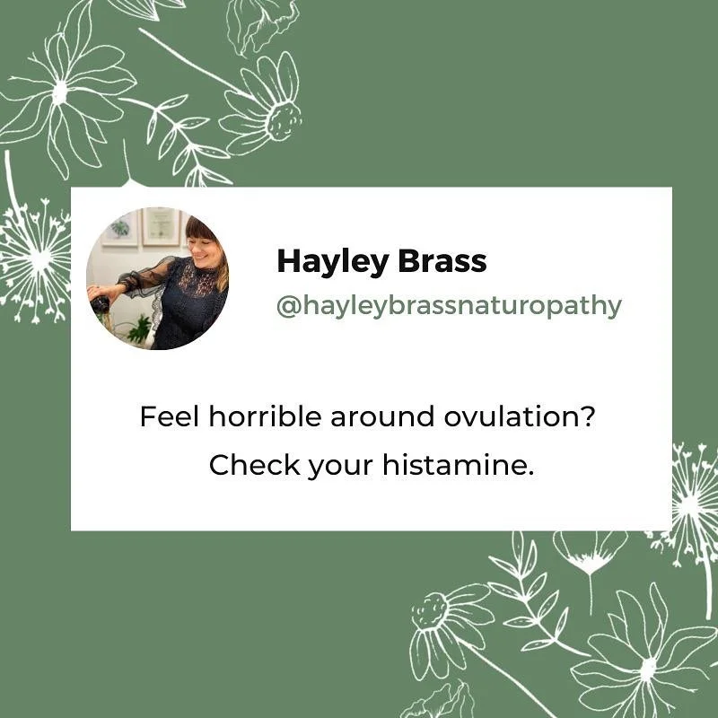 𝐃𝐨 𝐲𝐨𝐮 𝐟𝐞𝐞𝐥 𝐡𝐨𝐫𝐫𝐢𝐛𝐥𝐞 𝐚𝐫𝐨𝐮𝐧𝐝 𝐨𝐯𝐮𝐥𝐚𝐭𝐢𝐨𝐧? 𝐀𝐧𝐝 𝐦𝐚𝐲𝐛𝐞 𝐣𝐮𝐬𝐭 𝐛𝐞𝐟𝐨𝐫𝐞 𝐲𝐨𝐮𝐫 𝐩𝐞𝐫𝐢𝐨𝐝? ⁣🥺
⁣
𝐂𝐡𝐞𝐜𝐤 𝐲𝐨𝐮𝐫 𝐡𝐢𝐬𝐭𝐚𝐦𝐢𝐧𝐞. ⁣🧀
⁣
Histamine is an important chemical needed for a range of body fu