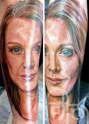 Color Female Portrait Tattoo
