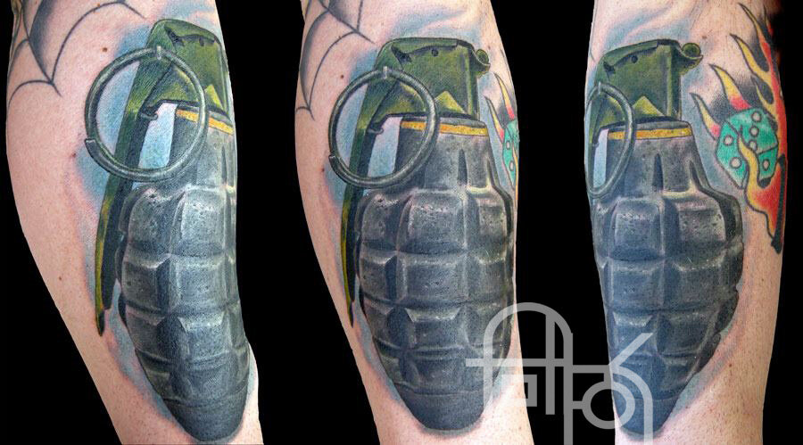 Hand Grenade Tattoo