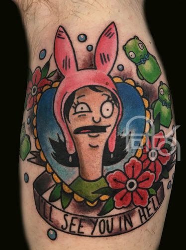 Louise Belcher of Bob's Burgers Tattoo