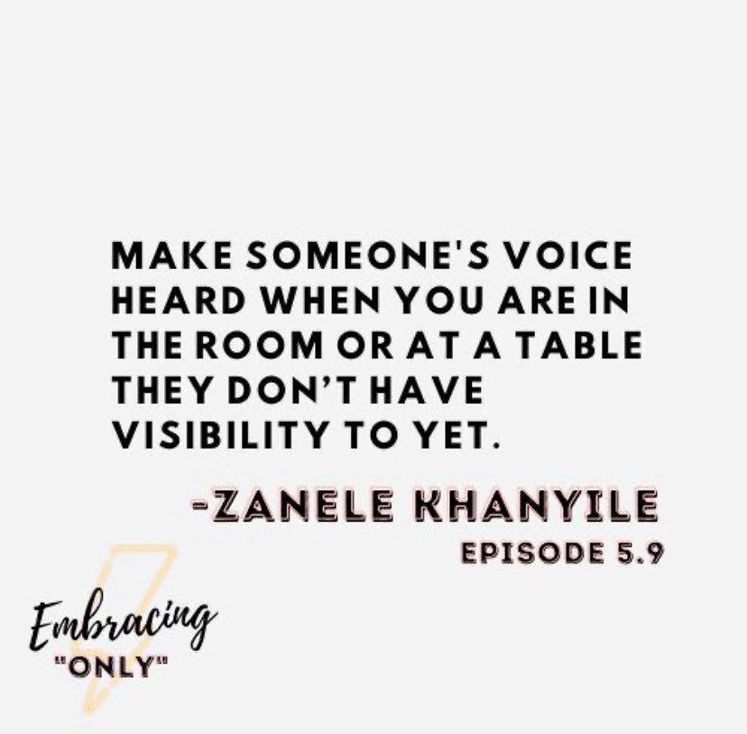 Be loud, celebrate and name 'the only's' who need to be heard, who need to be championed for but don't know it yet. If you made it to the room or the table, lift them up. Tune in to hear the full conversation on the latest episode in the link in the 