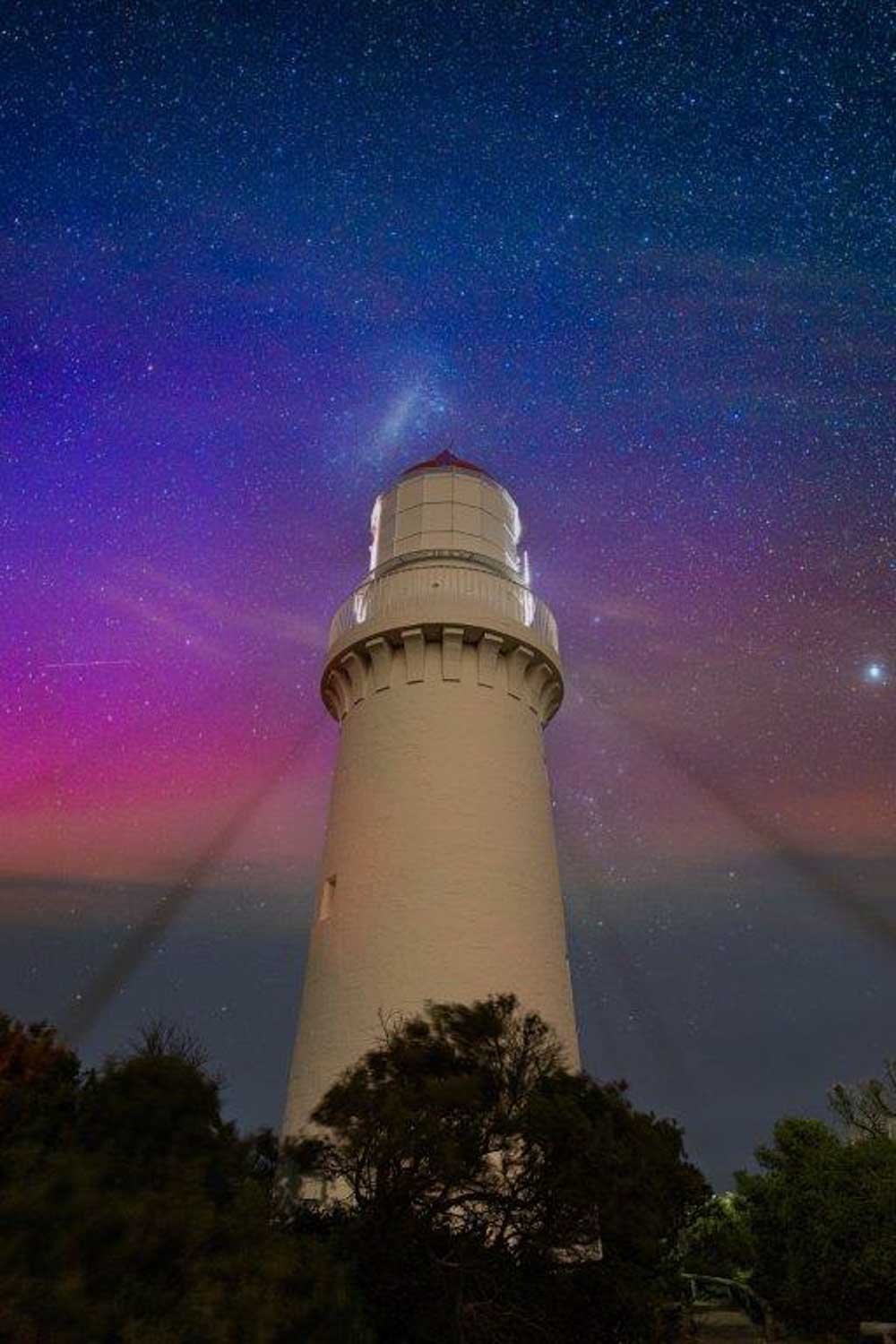 PROJECTED  -  Open: Highly Commended  - Barbara Went,  Aurora Cape Schank Lighthouse