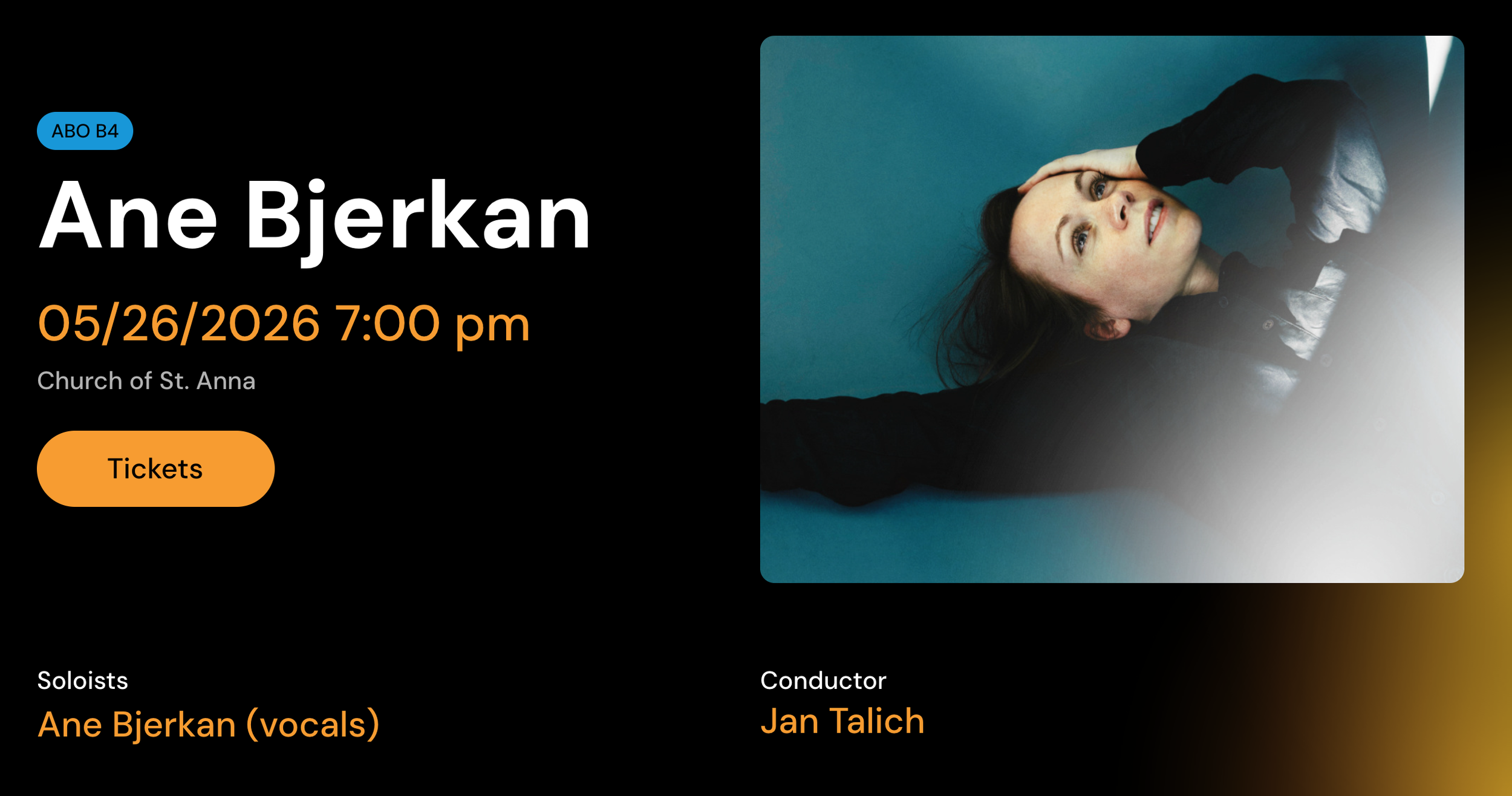 Ane Bjerkan with Jihočeskou filharmonií (South Czech Philharmonic)