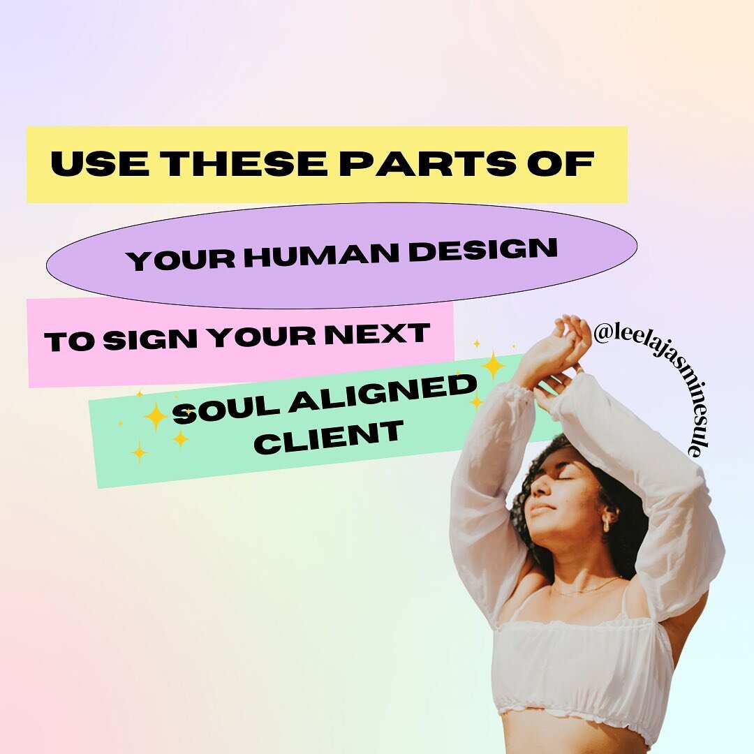 Entrepreneurs / Freelance Girlies❤️&zwj;🔥

You&rsquo;re gonna wanna SAVE this!👆🏽

Human design unlocks your magnetic messaging + strategy because it understands your uniqueness 

It points you to your soul aligned strategy 🔥

For me it&rsquo;s be