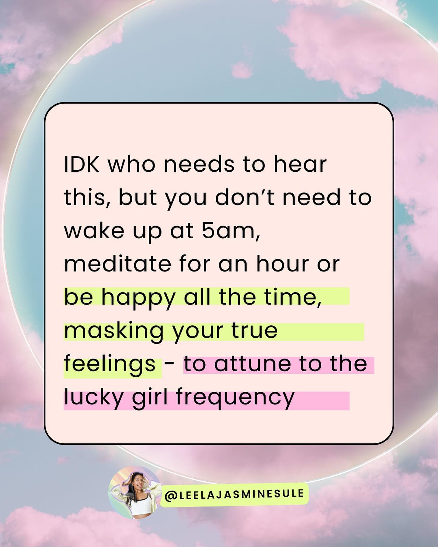 Last day to get into ✨THE LUCKY GIRL FREQUENCY✨ for &pound;22, before the price increases to &pound;44

When you join this, you will:

💦 Know the exact 3 steps to take daily, that will put you at the lucky girl frequency; so that everything working 