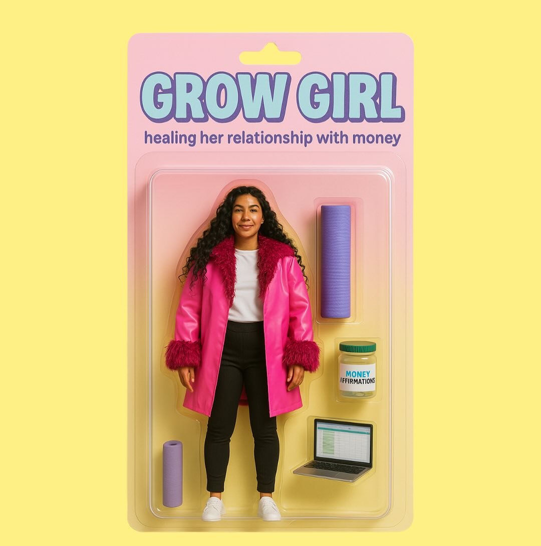 ✨ Grow Girl Action Figures ✨

(had to jump on the trend 🙊)

💰 Grow Girl : Healing her Relationship with Money 💰 

📊 money magic spreadsheet so you feel clear, secure + intentional about your money sitch 
🧘&zwj;♀️ yoga mat for alll the nervous sy