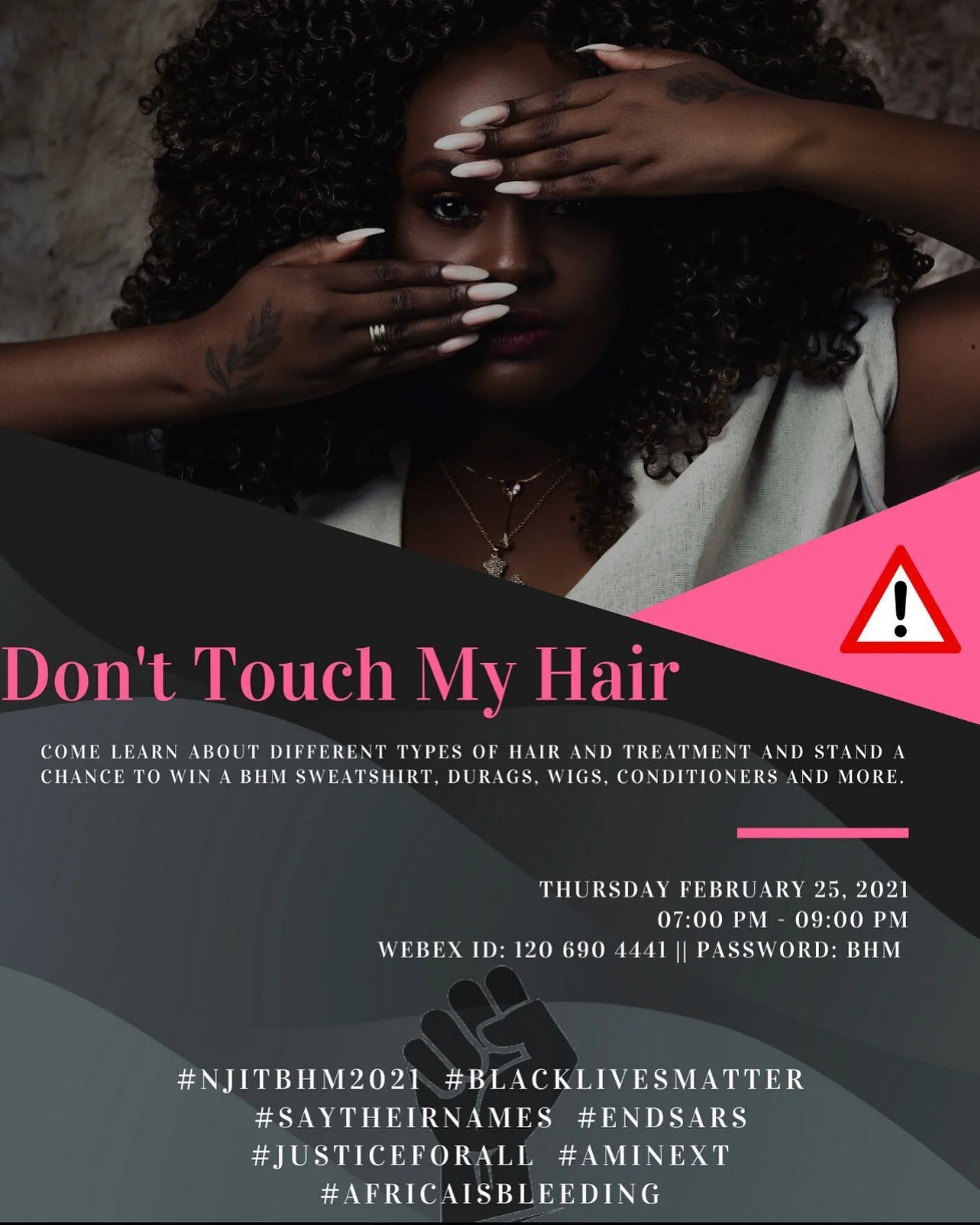Join me tonight @lsmithhair as I speak on Black Hair for #NJIT. My time slot is 7:30-8pm EST! Hope to see your support. #njit #njitbhm2021 #blackhistory #blackhair #hair